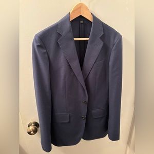 J. Crew Navy Ludlow Slim-fit unstructured suit jacket English Wool Cotton 34/S
